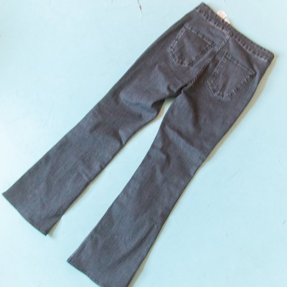 NEW Zara Dark Gray Washed Black High Rise Bootcut Jeans Sz US 12 - Picture 8 of 8